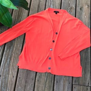 🌵J. Crew Button down Cardigan size S - tangerine